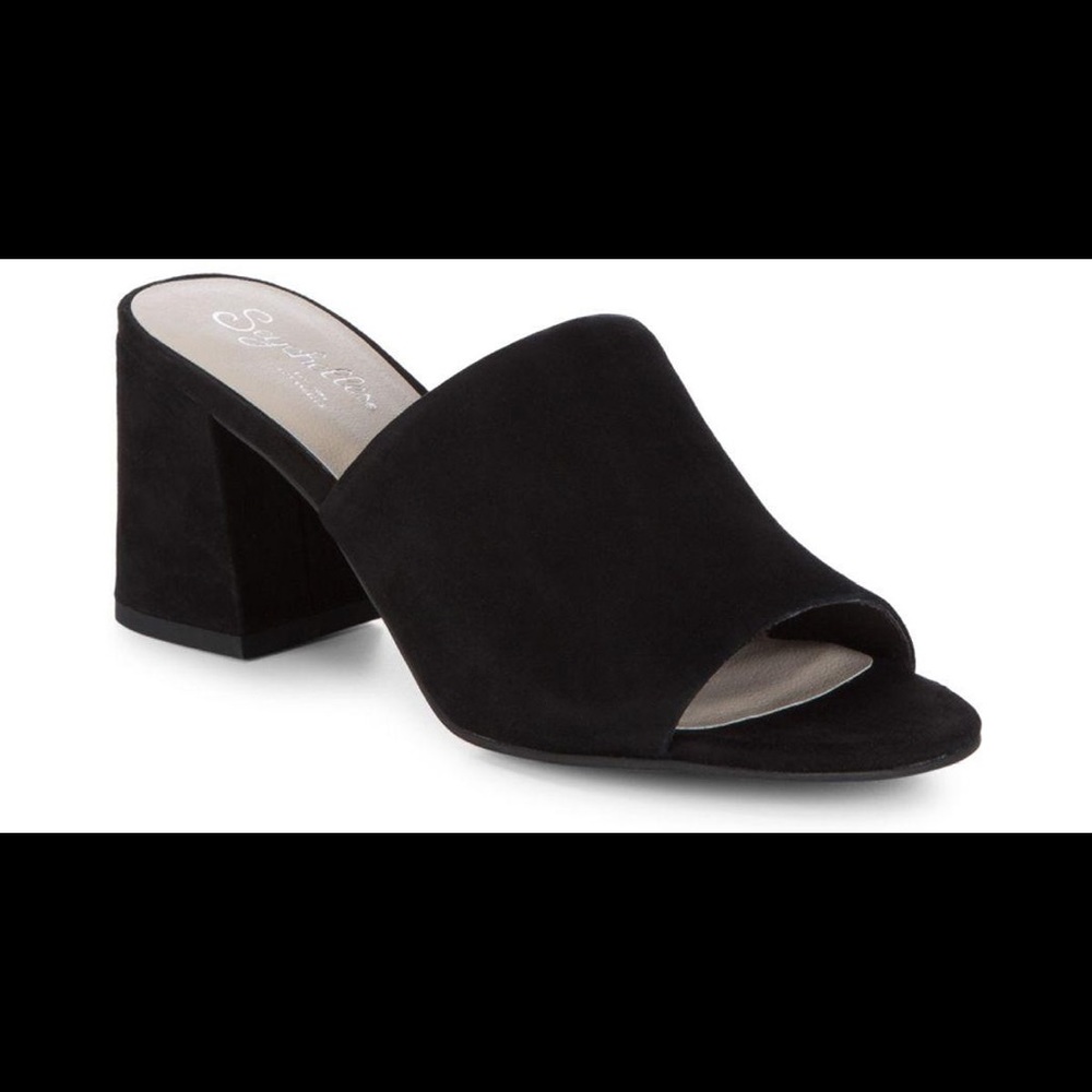Black suede Seychelles Commute Mule size 8